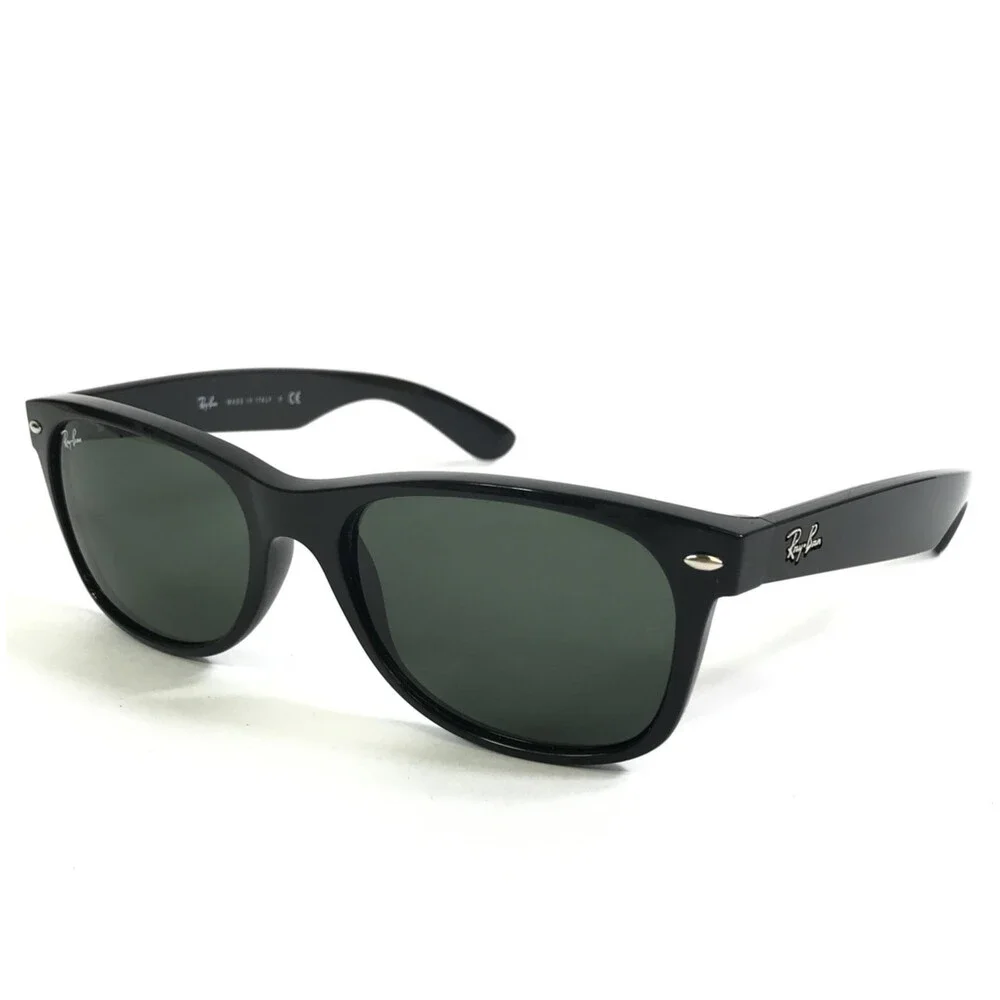 Ray-Ban Sunglasses RB2132 New Wayfarer 901L Matte Black Frames G-15 Lenses 55 mm